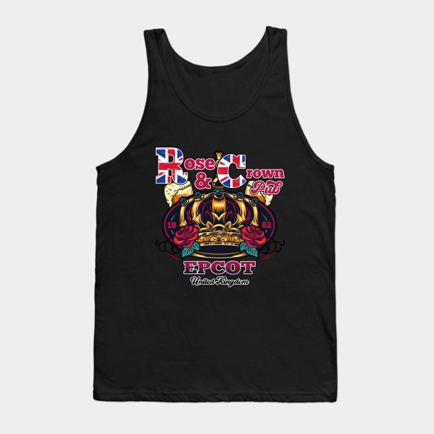 Rose and Crown Pub in UK at Epcot Pavilion Tank Top by Joaddo